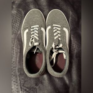 Vans Gray White Burgundy Old Skool Women’s Size 11 Shoes